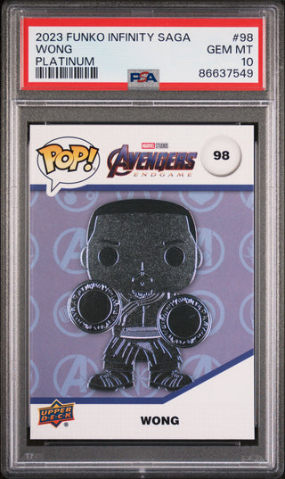 2023 UPPER DECK FUNKO POP MARVEL  WONG PLATINUM #98  PSA 10
