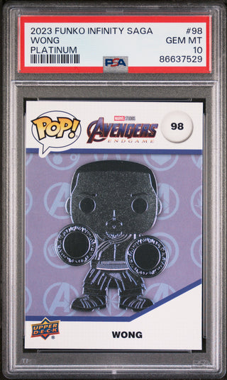 2023 UPPER DECK FUNKO POP MARVEL  WONG PLATINUM #98  PSA 10
