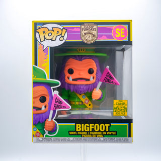 * Funko Pop! Bigfoot with Pink Flag, Black Light, 6-inch SE – 2023 Camp Fundays Exclusive /850 pieces