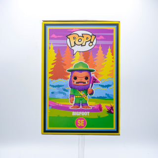 * Funko Pop! Bigfoot with Pink Flag, Black Light, 6-inch SE – 2023 Camp Fundays Exclusive /850 pieces