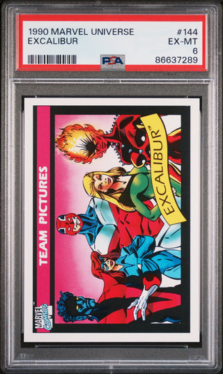 1990 MARVEL UNIVERSE EXCALIBUR  #144 - PSA 6