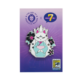 Seated Soonay (Blue Kimono) Enamel Pin by Priscilla Wilson - 7BAP Exclusive /100 pcs