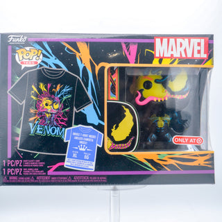 * Funko Pop! Eddie Brock Blacklight 869 and Blacklight Venom Tee XL (Sealed) – Target Exclusive Vinyl Figure