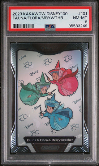 2023 KAKAWOW PHANTOM DISNEY 100 WONDROUS CHARACTER FAUNA/FLORA/MRYWTHR 101 PSA 8
