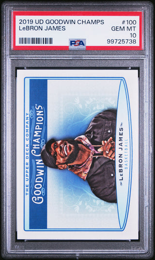 2019 UPPER DECK GOODWIN CHAMPIONS LeBRON JAMES  #100 - PSA 10