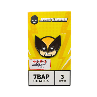 * Jason Signed Pin – Artist Proof Jasonverse Wolverine Pin (Brown Mask) – 7BAP Exclusive /25 pieces **Chase**