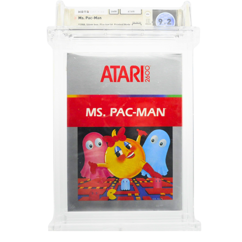 Graded Atari 2600 Cart in Box (Sealed) - Ms. Pac-Man WATA 9.2/A++