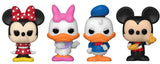 Out-Of-Box Bitty Pop! Minnie Mouse, Daisy Duck, Donald Duck & Conductor Mickey (Series 2) 4-Pack w/ Shelf