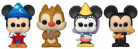 Out-Of-Box Bitty Pop! Sorcerer Mickey, Dale, Princess Minnie & Conductor Mickey (Series 3) 4-Pack w/ Shelf