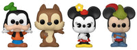 Out-Of-Box Bitty Pop! Goofy, Chip, Minnie Mouse & Brave Little Tailor (Series 4) 4-Pack w/ Shelf