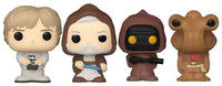 Out-Of-Box Bitty Pop! Luke, Obi-Wan, Jawa, & Hammerhead (Series 1) 4-Pack w/ Shelf