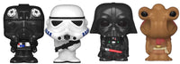 Out-Of-Box Bitty Pop! Tie Fighter Pilot, Stormtrooper, Darth Vader & Hammerhead (Series 3) 4-Pack w/ Shelf