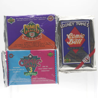 * Bundle of 3 Comic Ball Looney Tunes Card Packs