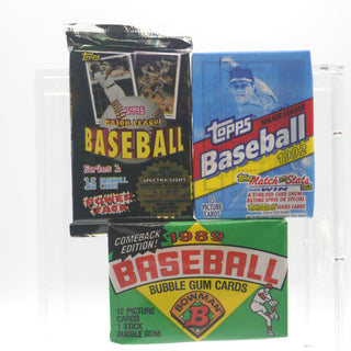 * Bundle of 3 Vintage Baseball Card Packs