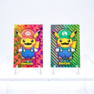 * Bundle of 2 Fan Art Pokémon Super Mario Holo Cards