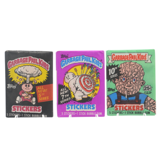 * Bundle of 3 Vintage Sealed Garbage Pail Kids Sticker Packs