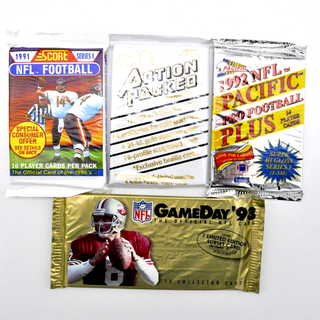 * Bundle of 4 Unopened Football Card Packs