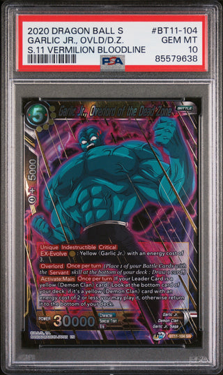 2020 DRAGON BALL SUPER VERMILION BLOODLINE GARLIC JR OVLD/D.Z. #BT11-104 PSA 10