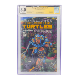* Kevin Eastman Signed Comic – Teenage Mutant Ninja Turtles #8 1986 – Mirage Comics – CGC x JSA 8.0
