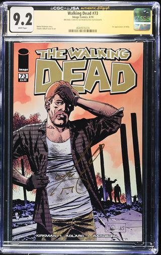Walking Dead Comic #73 signed by Michael Cudlitz (6/10) Graded CGC x JSA