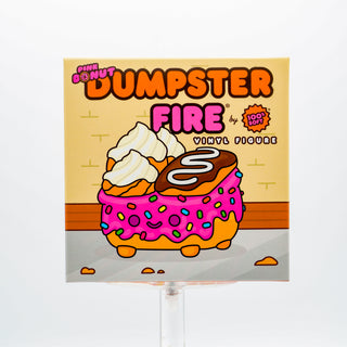 * Pink Donut Dumpster Fire Vinyl by 100% Soft