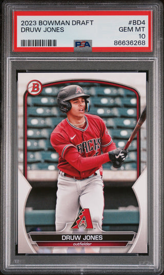 2023 BOWMAN DRAFT DRUW JONES  #BD4 - PSA 10 ROOKIE CARD