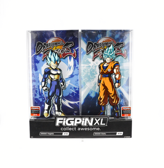 * FiGPiN XL: Dragon Ball FighterZ: SSGSS Vegeta X18 & SSGSS Goku X19 2-Pack – 2019 Summer Convention Exclusive