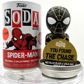* Funko Soda Spider-Man Black Suit, No Way Home, Opened **Chase**
