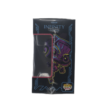 * Funko Pop & Tee: Marvel Blacklight Black Panther Pop & Tee Box Set Size M Target Exclusive