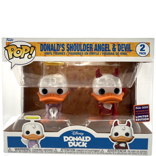 * Funko Pop! Donald's Shoulder Angel & Devil 2-Pack – 2022 Wondrous Convention Exclusive Vinyl Figure