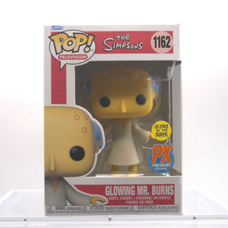 * Funko Pop! Glowing Mr. Burns Glow in the Dark, The Simpsons 1162 – Previews Exclusive Vinyl Figure in PopShield Protector