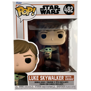* Funko Pop! Luke Skywalker with Grogu 482 Vinyl Figure in PopShield Protector