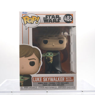 * Funko Pop! Luke Skywalker with Grogu 482 Vinyl Figure in PopShield Protector