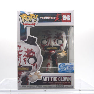 * Funko Pop! Art the Clown, with Knife, Bloody, Terrifier, Funko Special Edition Exclusive 1948 Vinyl Figure in PopShield Protector