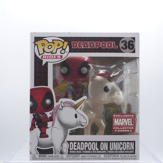 * Funko Pop! Deadpool on Unicorn, Deadpool 36 – Marvel Collector Corps Exclusive Vinyl Figure in PopShield Protector