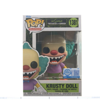 * Funko Pop! Krusty Doll, The Simpsons, Funko Special Edition Exclusive 1381 Vinyl Figure in PopShield Protector