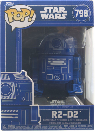 * Funko Pop! R2-D2, Blueprint Deco 798 Vinyl Figure in PopShield Protector