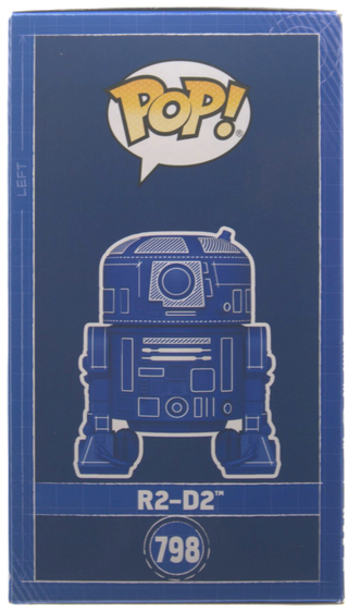 * Funko Pop! R2-D2, Blueprint Deco 798 Vinyl Figure in PopShield Protector