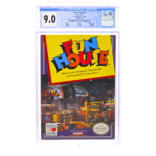 Graded NES Cart CIB - Fun House CGC 9.0