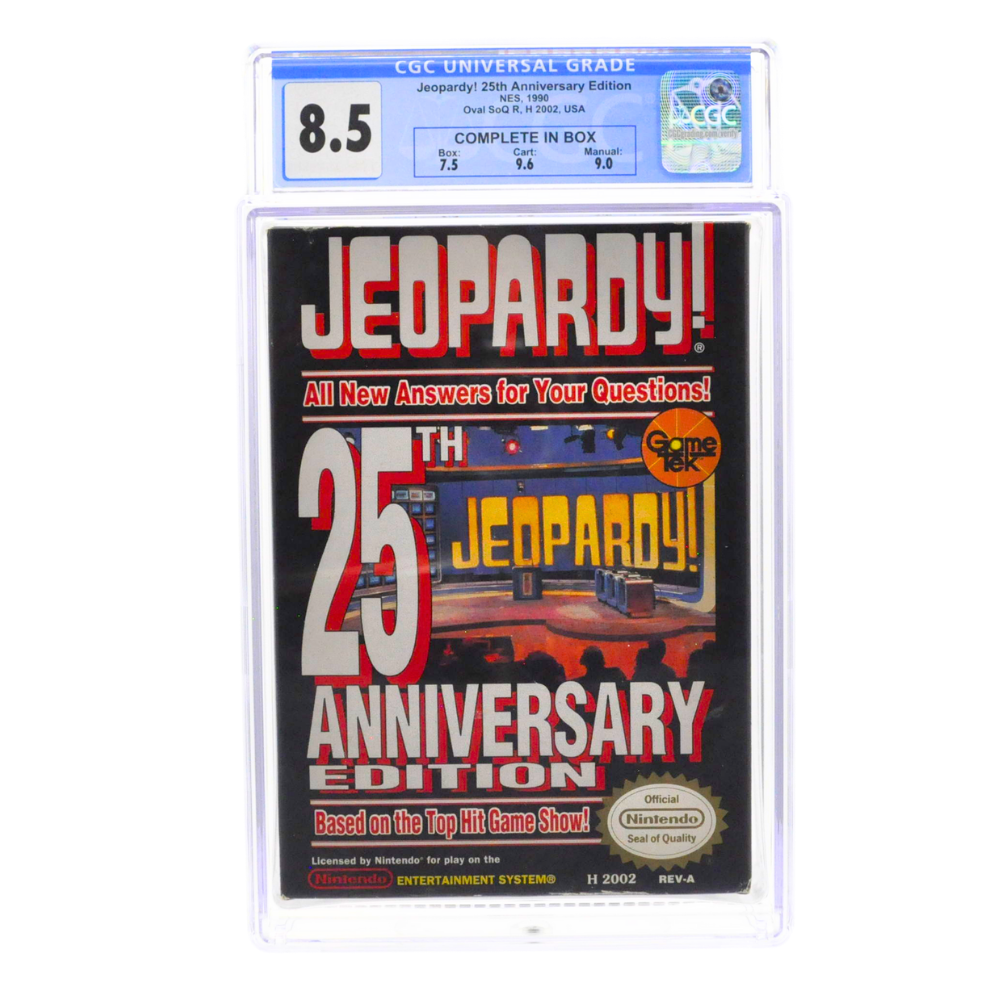 Graded NES Cart CIB - Jeopardy! 25th Anniversary Edition CGC 8.5