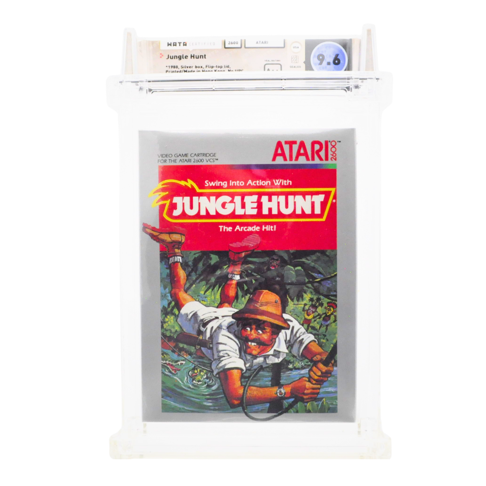 Graded Atari 2600 Cart in Box Sealed - Jungle Hunt WATA 9.6/A++