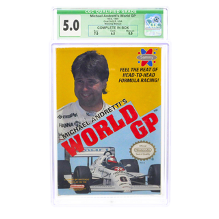 Graded NES Cart CIB - Michael Andretti's World GP CGC 5.0 *Missing Manual*