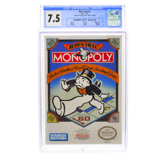 Graded NES Cart CIB - Monopoly CGC 7.5