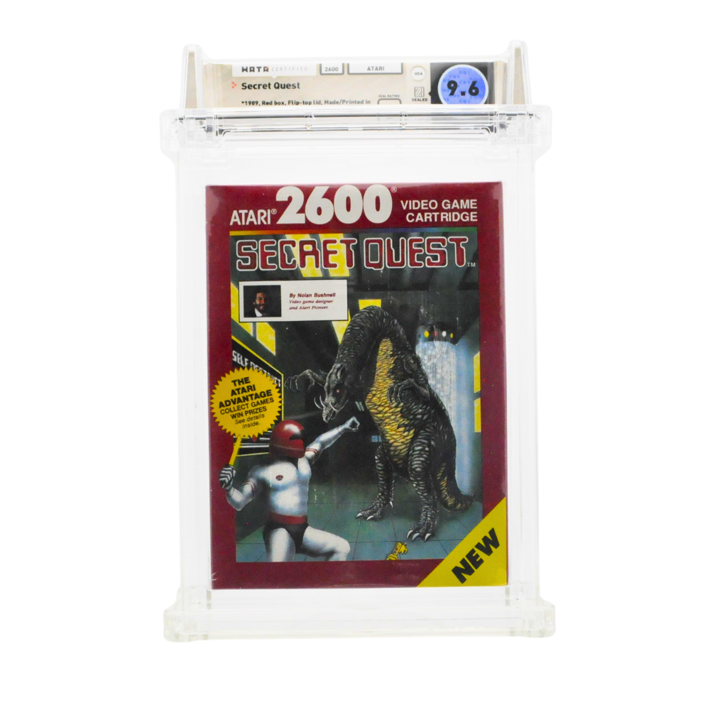 Graded Atari 2600 Cart in Box Sealed - Secret Quest WATA 9.6/A
