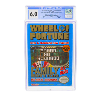 Graded NES Cart CIB - Wheel of Fortune: Family Edition CGC 6.0