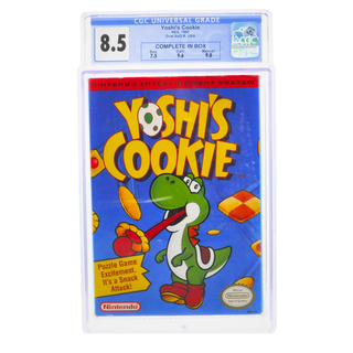 Graded NES Cart CIB - Yoshi's Cookie CGC 8.5