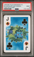 1999 BICYCLE POKEMON PLAYING CARDS BULBASAUR AND ODDISH # - Graded PSA MINT 9