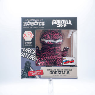* Handmade By Robots Vinyl – Godzilla Pink Crackle 379 – First to Market 7BAP Exclusive /180 pieces