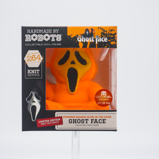 * Handmade By Robots Vinyl – Ghost Face Glow in the Dark, Pumpkin Orange, Scream 264 – Limited Edition Geek Fuel Exclusive /500 pieces