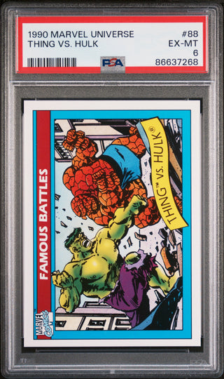 1990 MARVEL UNIVERSE THING VS. HULK  #88 - PSA 6